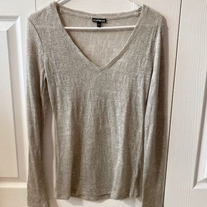 “Express” tan long sleeve blouse